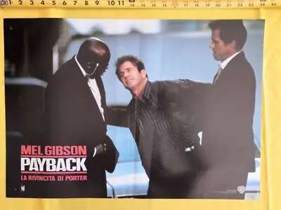 1999 PAYBACK Mel Gibson Lucy Liu Henry Movie Italian Fotobusta Poster ORIG F12-5 • $25.90