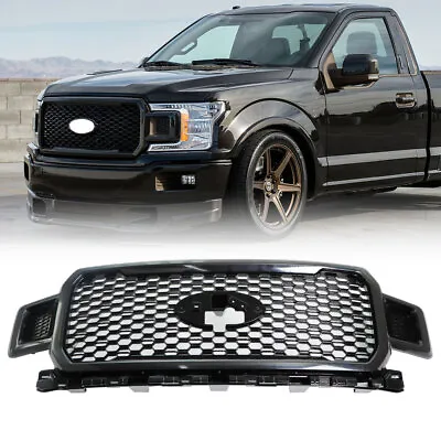 JL3Z8200SF For Ford F-150 2018-2020 Front Upper Grille Assembly Shadow Black • $210.50