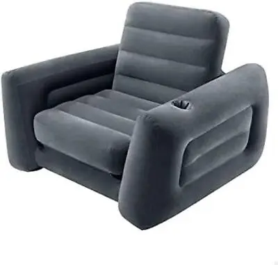 Intex Inflatable Pull Out Sofa Chair Sleeper With Twin Sized Air Bed Mattress • £46.99