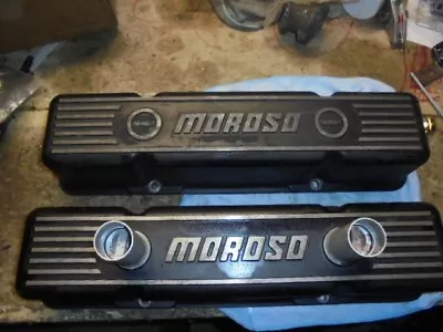 Aluminum Valve Covers MOROSO SBC 4  Deep NASCAR ARCA IMCA K&N NHRA IHRA Truck • $100