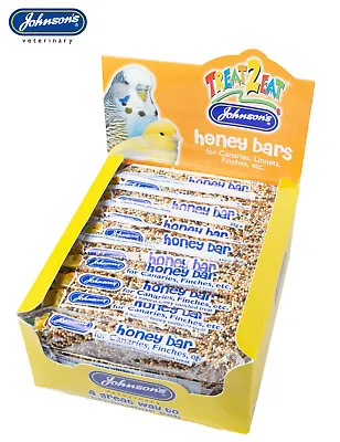 10 X Johnsons Canary Honey Bar Small Bird Hanging Cage Seed Treat Stick Finches • £11.99