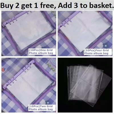 £3.98 • Buy 10Pcs 1P 2P 4P Photo Album A5 Binder Sleeves Binder Refill Inner Card Photocard