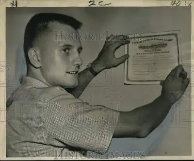 1960 Press Photo Daniel J. Sentiles Jr. Honor Merchant Marine Academy Graduate • $19.99