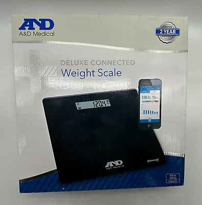 A&D Medical Deluxe Connected Weight Scale Black UC-352BLE 450 Lb. Capacity  • $44.99