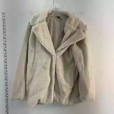 Divided By H&M Faux Fur Pea Coat - Beige (Women's S) • $25