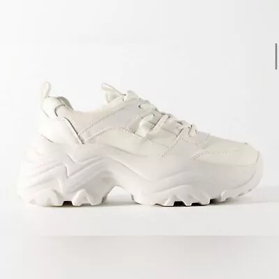 Zara Platform Sneakers White Size 39  | 5005/110 • $34.99
