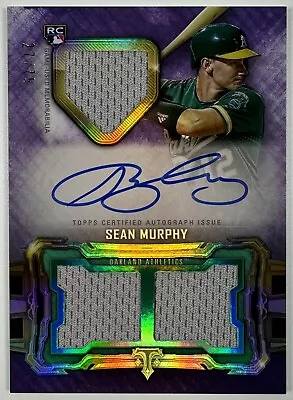 2020 Topps Triple Threads Sean Murphy Rooke Patch AUTO Purple /75 RPA RC • $28