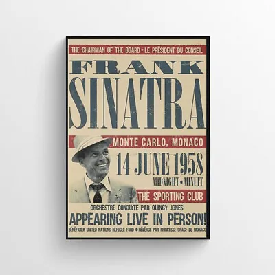 Frank Sinatra Concert Vintage Music Unframed Poster • $12.99