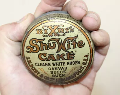Vintage Bixby's ShuWite Cake  Tin Full 2 3/4'' .. • $9.99