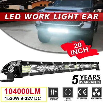 $26.95 • Buy 20  Inch Slim LED Work Light Bar Spot Flood Combo SUV ATV Beam Offroad Truck