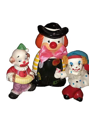 $28 • Buy Vintage Ceramic Collector Clown Figurines