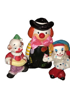 $28 • Buy Vintage Ceramic Collector Clown Figurines