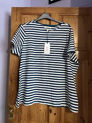 £12 • Buy BNWT Seasalt Sailor T-Shirt Top Size 26 28 26/28 Mini Cornish Mid Teal Chalk