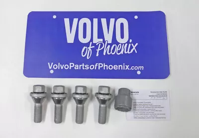 Genuine Volvo Lockable Lug Nut Kit - Chromed Steel 31439226 • $79.63