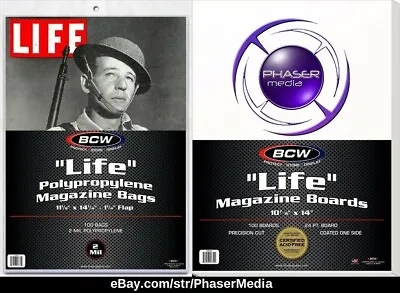 BCW Life Magazine Bags Non-Sealing & BCW Life Magazine Boards 02 CT. EA. PREMADE • $7.60