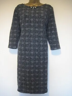 £14.99 • Buy Laura Ashley Grey Checked Dress Size 18