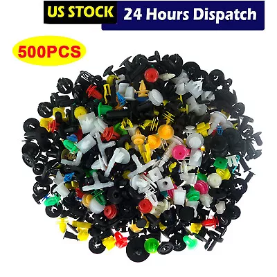 500pc Car Body Trim Clips Bumper Fender Retainer Auto Panel Plastic Fastener Kit • $8.98