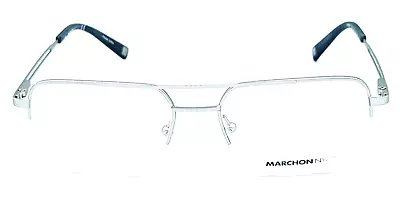 MARCHON - M-2011 046 53/17/140 - SILVER - NEW Authentic MEN EYEGLASSES Frame • $39.95