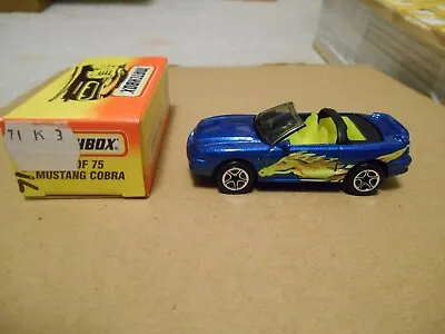 Matchbox NOS Ford Mustang Cobra Blue MB71 71K3 • $4.99