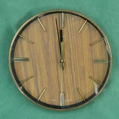 Vintage Metamec Wood Effect Wall Clock  - - Mains Powered - Working • £25