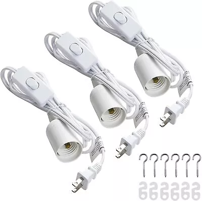 Simple Deluxe 3-Pack 5.9FT Hanging Lantern Light Lamp Cord Cable E26/E27 Socket • $15.99