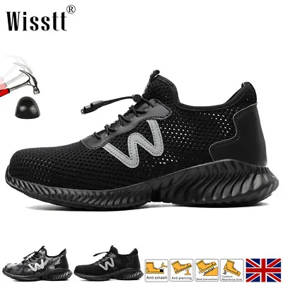 £24.99 • Buy Womens Ladies Steel Toe Cap Trainers Mesh Work Boots Mens Safety Shoes Lace Up
