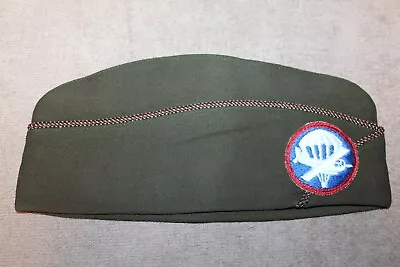 Original WW2 U.S. Army Airborne Patched Medical Officers Named Wool Overseas Hat • $150