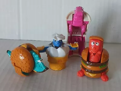 Vintage 1990 McDonalds Changeables Happy Meal Toy Dino Transformers (Lot Of 4) • $14.99