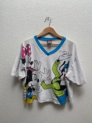 Mickey Mouse Minnie Mouse Goofy Mickey Unlimited Jerry Leigh Crop Shirt OS VTG • $29.97