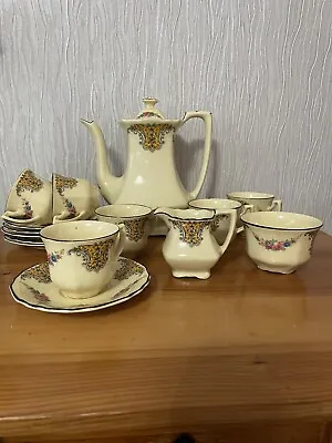 Vintage Myott Son & Co England. Est. 1880. Primula Ware 16 Piece Coffee Set • £9.99