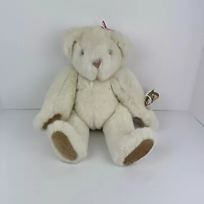 Vintage Vermont Teddy Bear With Tags - Cupid 1993 1994 White Jointed Moveable • $12.99