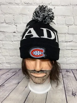 Montreal Canadiens Beanie Winter Hat Cap Knit Toque Black Molson Canadian Beer • $16.63