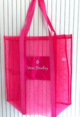 Vera Bradley Rose Pink Extra Large Mesh Tote Shoulder Bag 22 By 22 NEW • $19