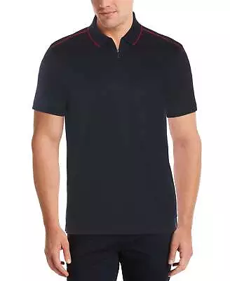 Perry Ellis Shoulder Tape Zip Polo Cotton Regular Fit • $34.97