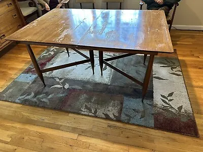 Mid Century Modern Dining Room Set Table 6 Chairs Liquor Cabinet • $1200