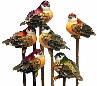 Package Of 12 Artificial Mushroom Finch Bird Picks For Embellishing Arrange • $36.74