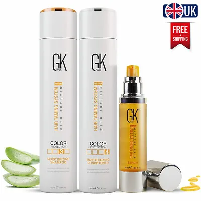 GK HAIR Moisturizing Shampoo And Conditioner Dry Damage Curly Frizzy Free Serum • £65.90