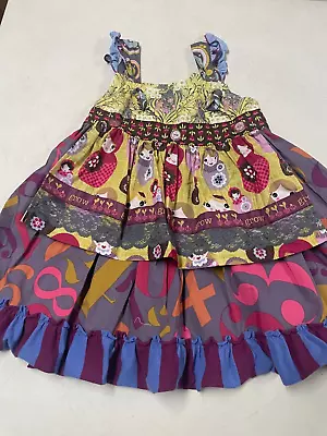 Matilda Jane Character Counts Nesting Dolls Apron Knot Dress Girls Sz   2 • $21