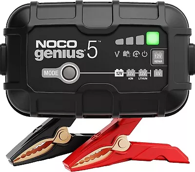 NOCO GENIUS5 5-Amp Fully-Automatic Smart Charger 6V And 12V Battery Charger • $50.49