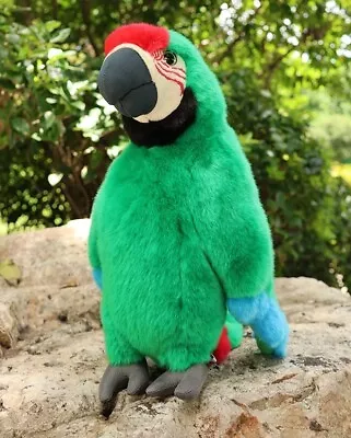 Green Macaw Parrot Bird 12.5  Stuffed Animal Plush Toys Toddler Doll Kids Gifts • $35.89