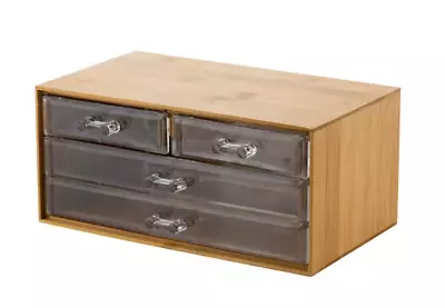 Cosmetic And Jewelry Chest Organizer 3-Tier In Bamboo Simplify • $19.95