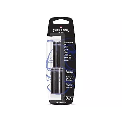 Sheaffer(R Pen Refills Ink Cartridges Jet Black Pack Of 5 • $12.85