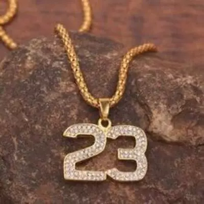 Michael Jordan Jumpman 23 Basketball Gold Chain Necklace Pendant | GOAT Tone • $19.95