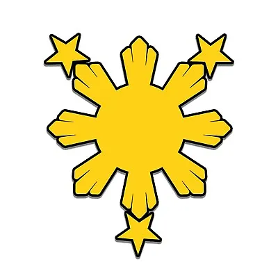 $4.99 • Buy Philippines Flag Sun Stars Yellow JDM Vinyl Decal Sticker Filipino Pride Car 