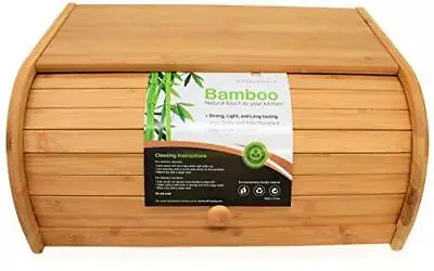 RoyalHouse Premium Bamboo Bread Box Bread Storage And Organizer Organizer • $32.01