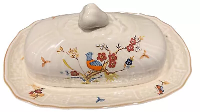 Mikasa Fine Ivory Butter Dish Margaux Floral Pattern D10001 Japan. Butterflies • $24.99