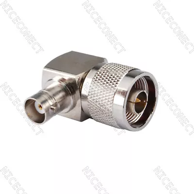 N Male Plug To BNC Jack Female Right Angle RA Type Adapter Connector Brass New • $4