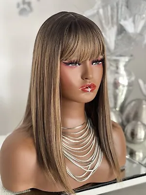 £0.01 • Buy Cosplay Wigs Bangs Short Synthetic Wig Bob Heat Resistant Natural Hair