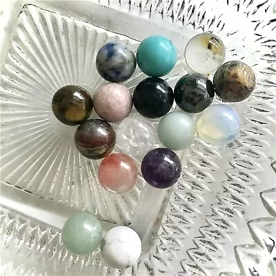 10 Mm Stone Glass Balls/Orb/Marbles For Interchangeable Rings Pocket Stones (16) • $8.19