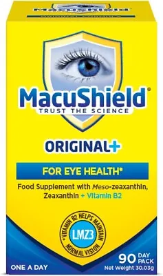 MacuShield Original Plus Capsules - 90 Day Pack Eye Health Food Supplement Cont • £21.48